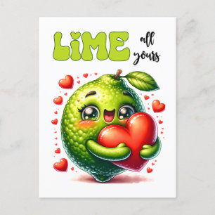 Funny Limon All Yours Punny Valentine Postkarte