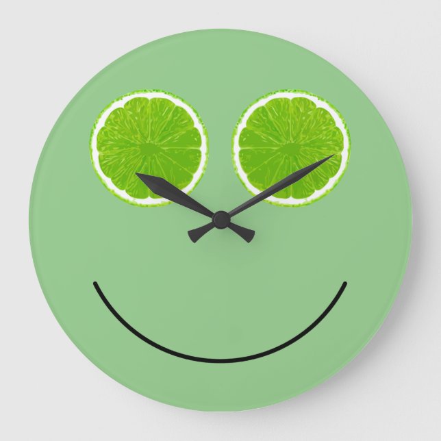Funny Limon Fruit Face Kitchen Wall Uhren (Vorderseite)