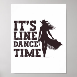 Funny Line Dance Shirt Line Tänzer Quote Line Danc Poster