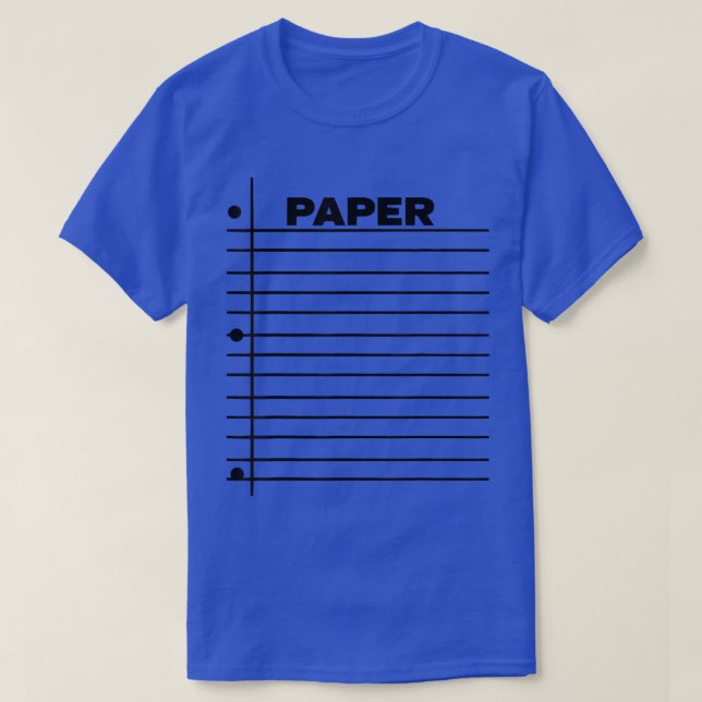 Funny Lined Notebook Paper Group Halloween Costume T-Shirt (Design vorne)