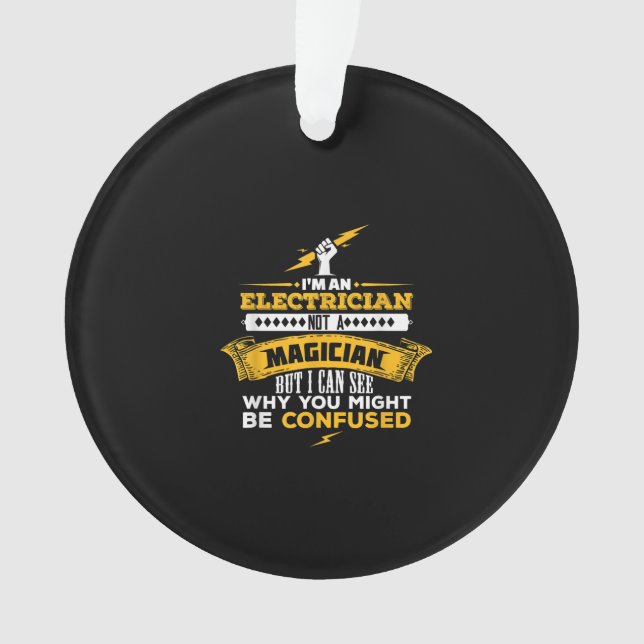 Funny Lineman ein Geschenk an einen Elektro Ornament (Vorderseite)