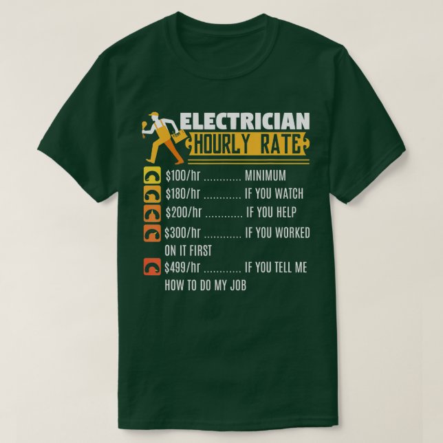 Funny Lineman Geschenk für einen Elektriker T-Shirt (Design vorne)