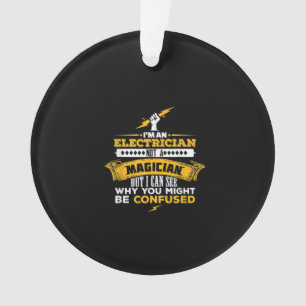 Funny Lineman Geschenk und Elektro Ornament