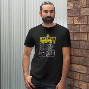 Funny Lineman Stundensatz T-Shirt
