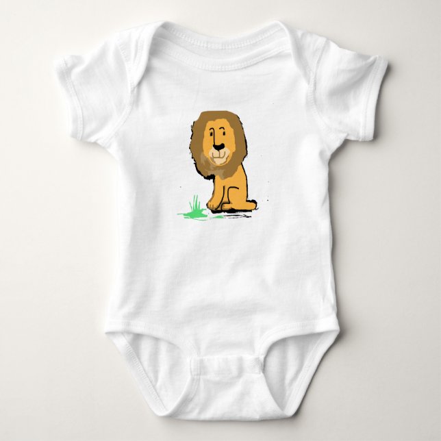 Funny Lion Baby Strampler (Vorderseite)