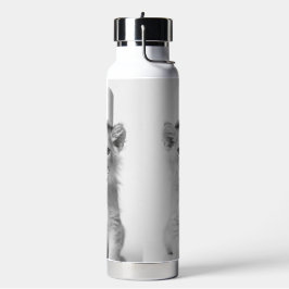 Funny Lion Cub Wearing Toilet Paper Animal Photo Trinkflasche