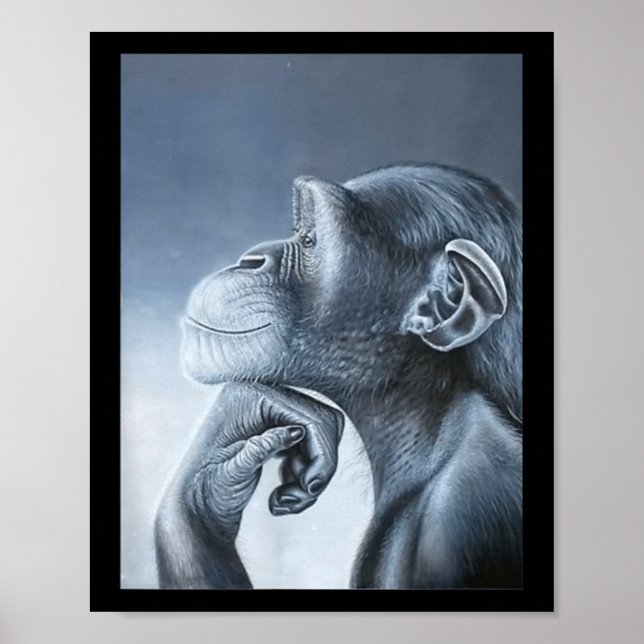 Funny Lion Monkey Meme Ragebait Meme Brainrot Gene Poster (Vorne)