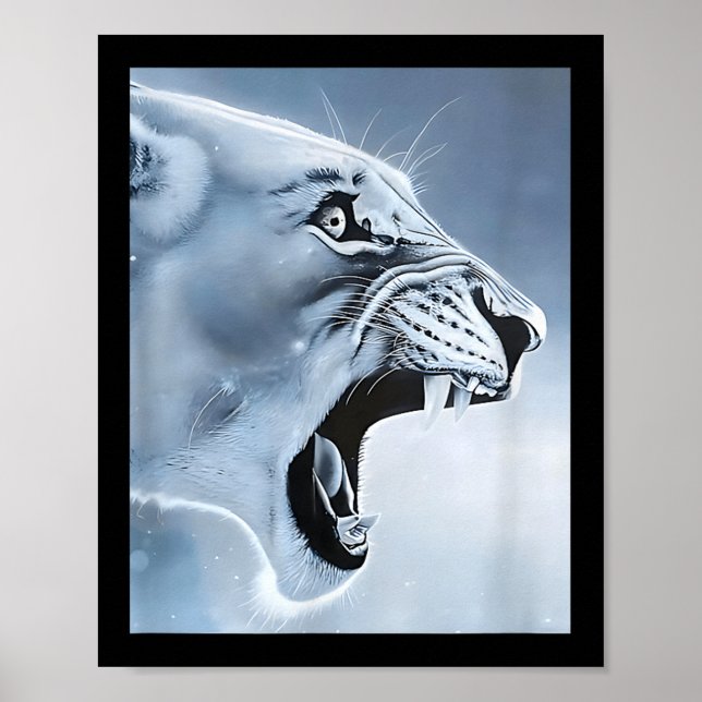 Funny Lion Monkey Meme Ragebait Meme Brainrot Gene Poster (Vorne)