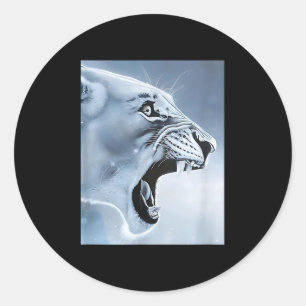 Funny Lion Monkey Meme Ragebait Meme Brainrot Gene Runder Aufkleber