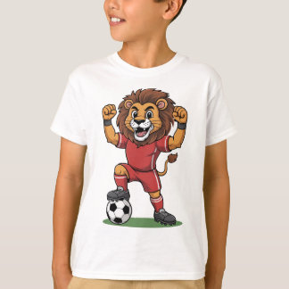 funny lion play football T-Shirt