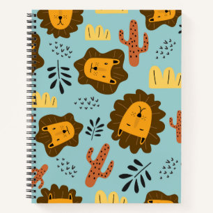 Funny Lion Spiral Notebook Notizbuch