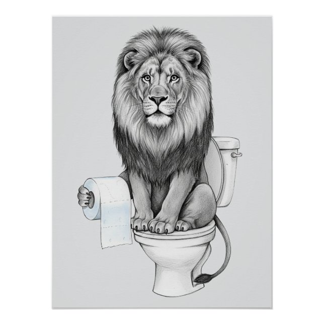 Funny Lion Wall Art Poster (Vorderseite)