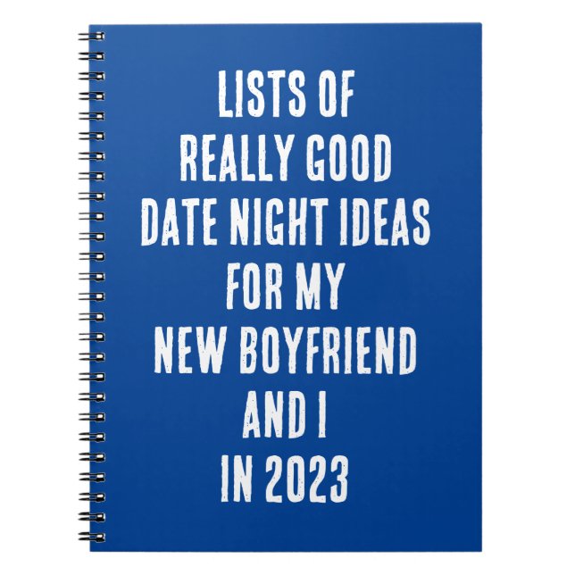 Funny "List of very good date night Ideas for" Notizblock (Vorderseite)