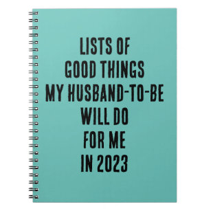 Funny "Liste der guten Dinge, die mein Mann zu sei Notizblock