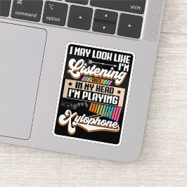 Funny Listening in meinem Kopf Ich spiele Xylophon Aufkleber
