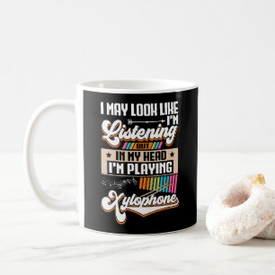 Funny Listening in meinem Kopf Ich spiele Xylophon Kaffeetasse