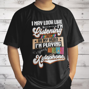 Funny Listening in meinem Kopf Ich spiele Xylophon T-Shirt