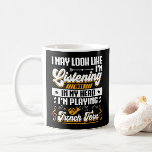 Funny Listening in meinem Kopf spiele ich Französi Kaffeetasse