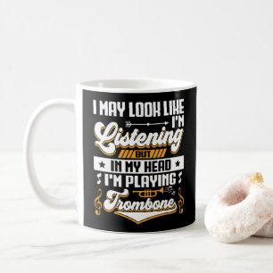 Funny Listening in meinem Kopf spiele ich mein Tro Kaffeetasse