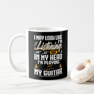 Funny Listening in meinem Kopf spiele ich meine Gi Kaffeetasse