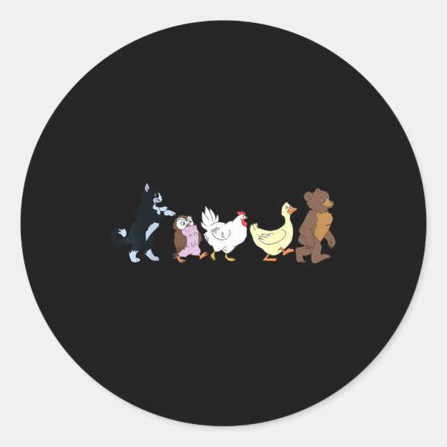 Funny Little Bear Birthday Graphic Y2k Bears Lover Runder Aufkleber (Vorderseite)