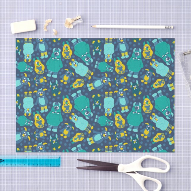 Funny Little Cartoon Monsters Boys Birthday Seidenpapier (Handwerk)