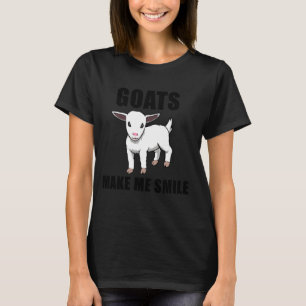Funny Little Goat lächeln Niedliche Ziege T-Shirt