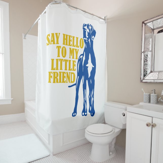 Funny Little Great Dane Duschvorhang (Beispiel)