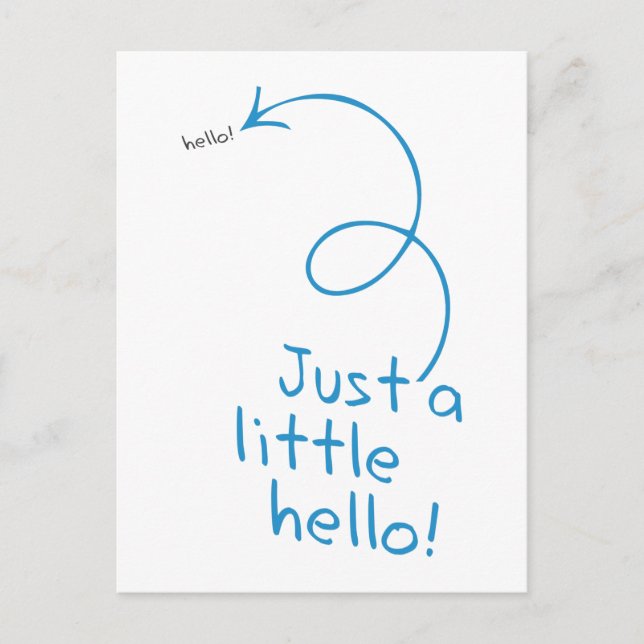 Funny Little Hello Postkarte (Vorderseite)