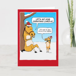 Funny Little HorChristmas Feiertagskarte