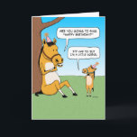 Funny Little Horse Birthday Card Karte<br><div class="desc">Hier ist eine niedliche und lustige Geburtstagskarte mit einem großen Pferd, das ein kleines Pferd frage, wenn er zum Geburtstag Happy singen will. Das ist ein neues Design einer sehr beliebten Karte, die ich vor Jahren entworfen habe. Vielen Dank für die Auswahl dieses originalen Design von © Chuck Ingwersen. Ich...</div>