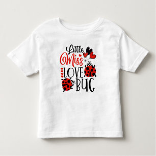 Funny Little Miss Liebe Bug Niedlicher Valentinsta Kleinkind T-shirt