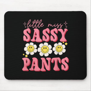 Funny Little Miss Sy Pants zurück zu Schulmädchen Mousepad