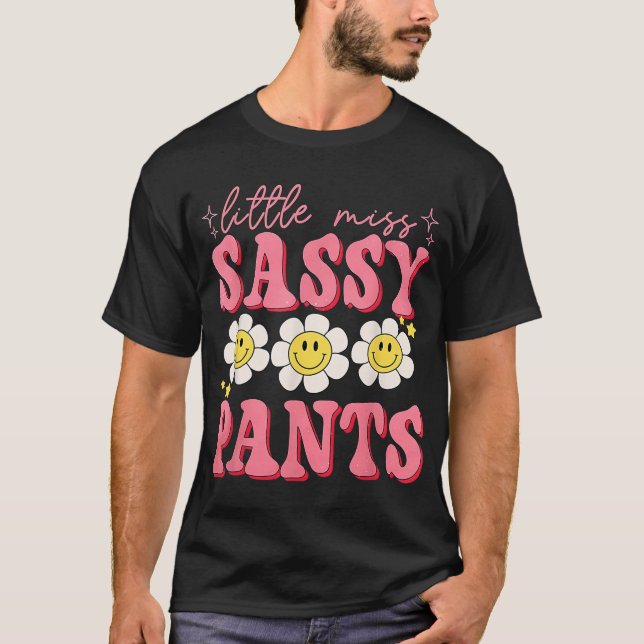 Funny Little Miss Sy Pants zurück zu Schulmädchen T-Shirt (Vorderseite)