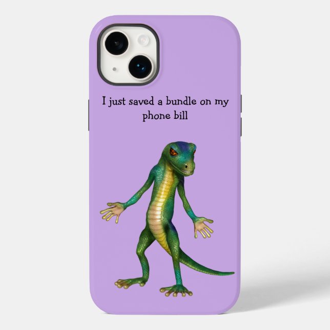 Funny Lizard Art iPhone Case iPhone 14 Plus Fall (Rückseite)
