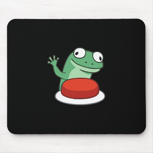Funny Lizard Button Meme Mousepad (Vorne)