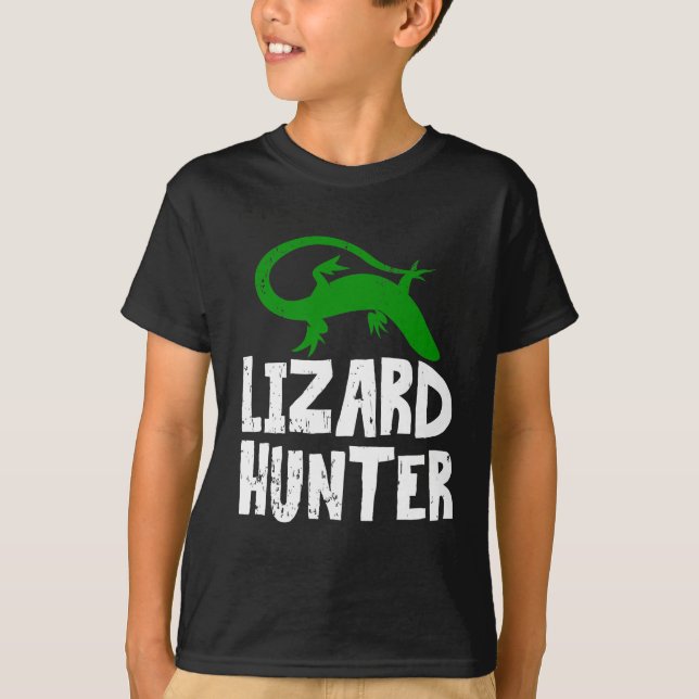 Funny Lizard Hunter Reptilienliebhaber Kind T-Shirt (Vorderseite)