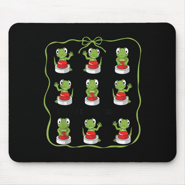 Funny Lizard Lizard Lizard Animal Button Meme Mousepad (Vorne)