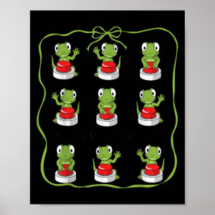 Funny Lizard Lizard Lizard Animal Button Meme Poster