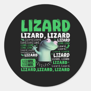 Funny Lizard Meme Animal Women Men _1 Runder Aufkleber