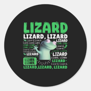Funny Lizard Meme Animal Women Men _1 Runder Aufkleber