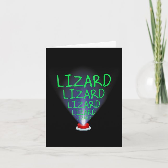 Funny Lizard Trending Meme Karte (Vorderseite)