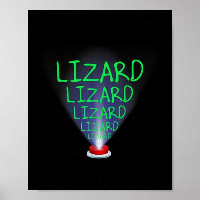 Funny Lizard Trending Meme Poster (Vorne)
