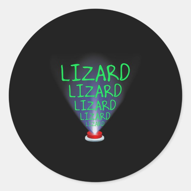 Funny Lizard Trending Meme Runder Aufkleber (Vorderseite)