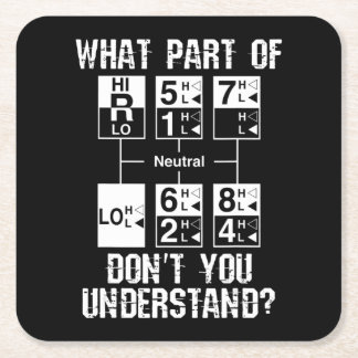 Funny LKW Fahrer verstehen Sie Geschenk Rechteckiger Pappuntersetzer