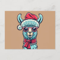 Funny Llama Alpaca Niedlicher Tiere Weihnachtsmann