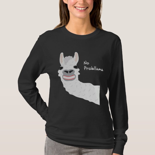 Funny Llama Alpaca No Prob llama Gift Men Women T-Shirt (Vorderseite)