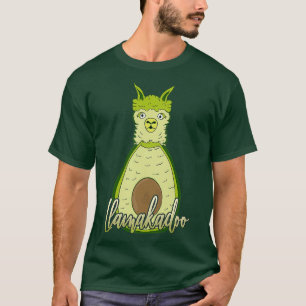 Funny Llama Animal Avocado Fruit Lover T-Shirt