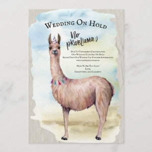Funny Llama auf Wartezeit verschoben Einladung
