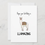 Funny Llama Birthday Card<br><div class="desc">Hoffe,  dein Geburtstag ist erstaunlich - lustige Geburtstagskarte mit einer Lama-Illustration</div>